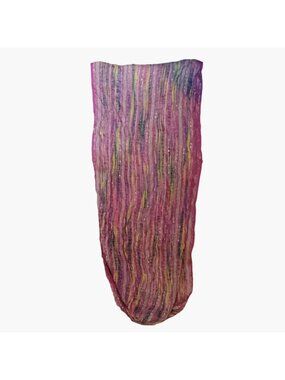 Croft Barrow Infinity Scarf Multicolor Lightweight Textured Pink Yellow Purple